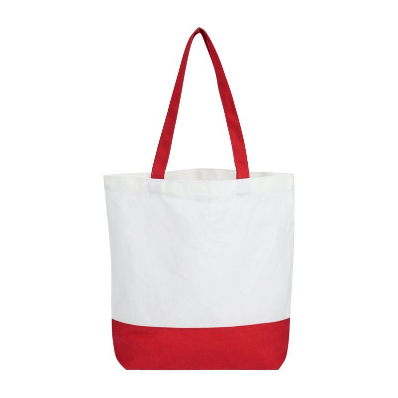 Custom Logo Large Capacity Multicolor Stitching Canvas Tote Bag