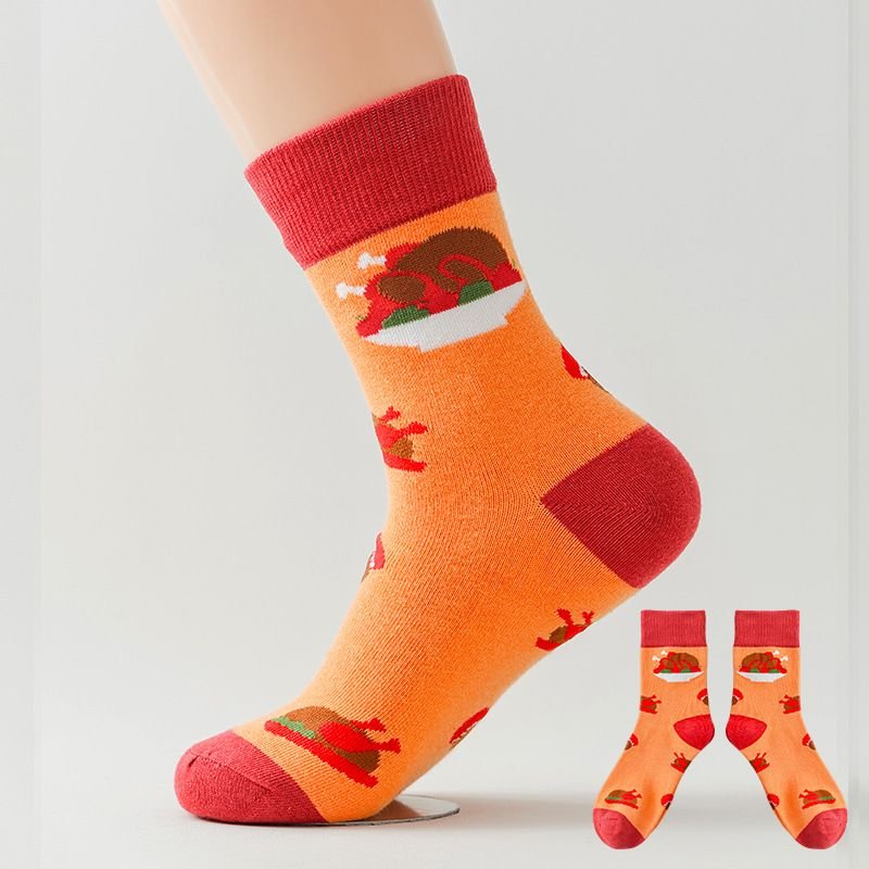 Thanksgiving Couple Printed Socks