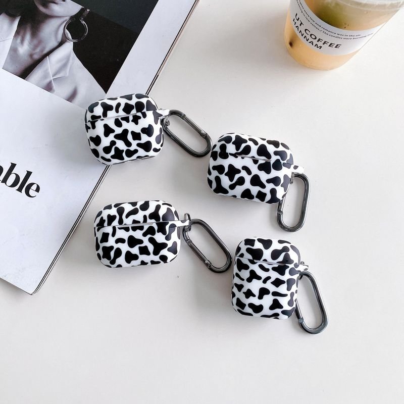 Simple Fashion Cartoon Butterfly Leopard Floral Printed Silicone Apple Bluetooth Headset Case