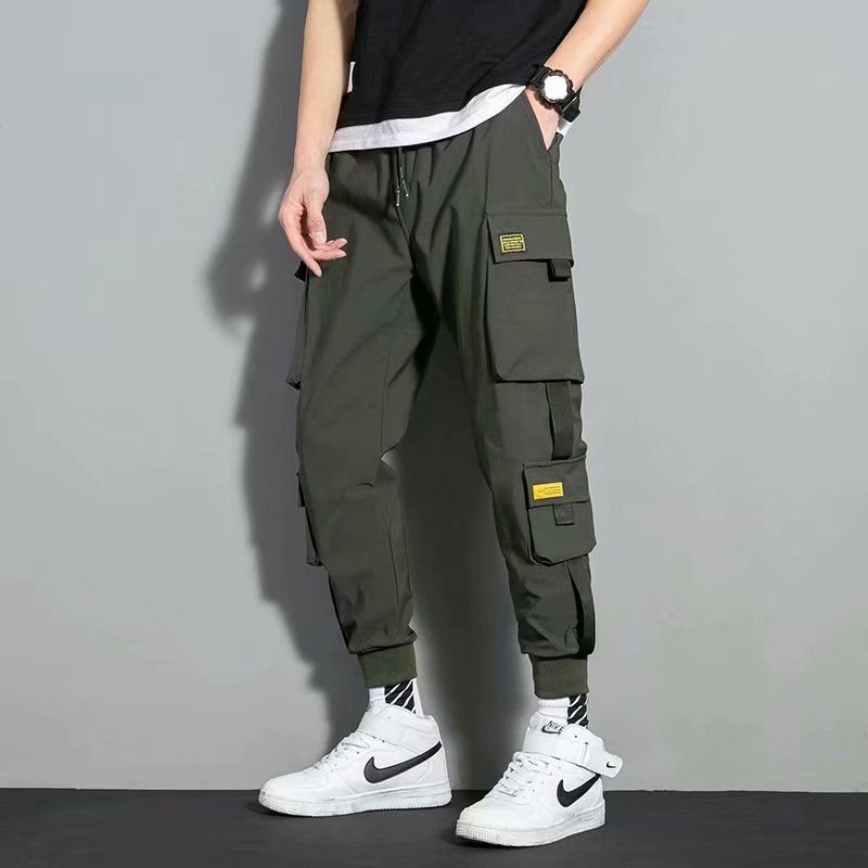 Men Fashion Casual Multi-Pocket Plus Size Jogger Cargo Pants