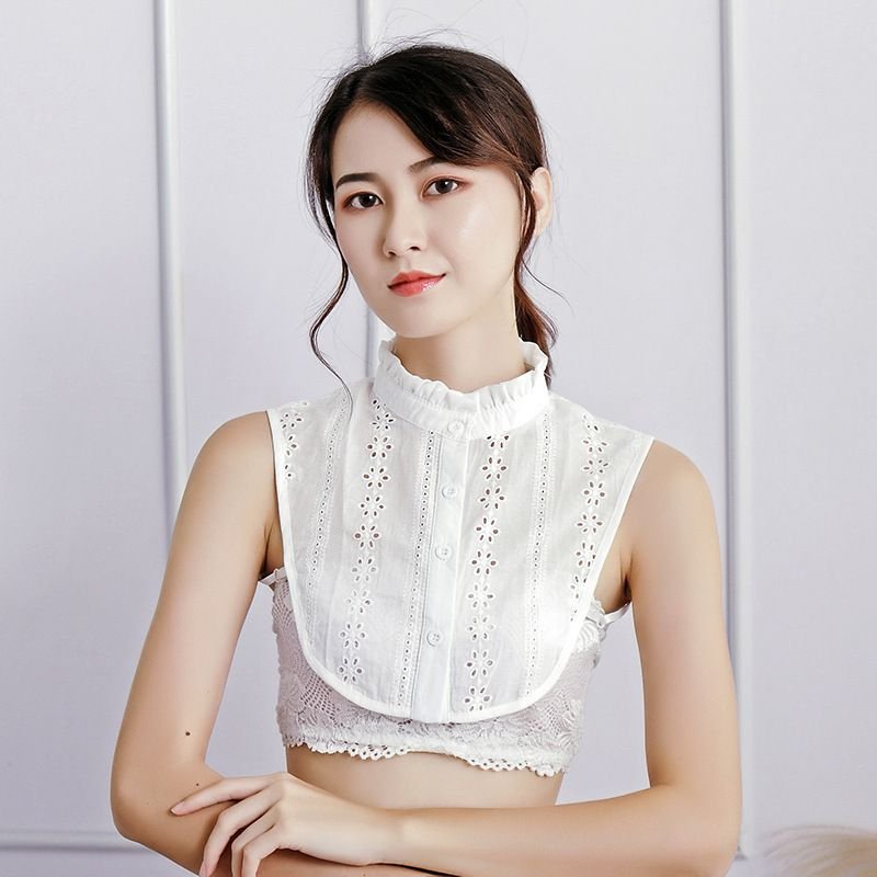 Women Fashion Simple Hollow-Out Ear Edge False Collar