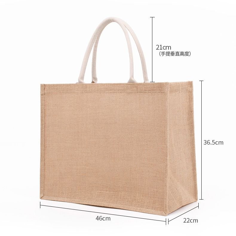 Custom Logo Solid Color Linen Eco-Friendly Tote Bag