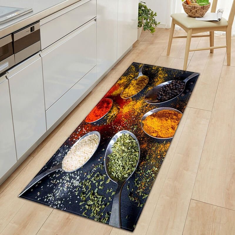 40*60cm Simple Food Pattern Kitchen Door Mat