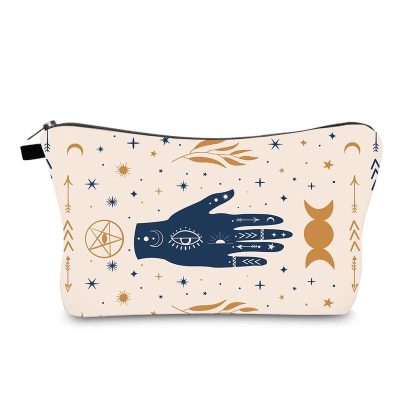 Women Fashion Evil Eye Printed Portable Wash Storage Cosmetic Bag