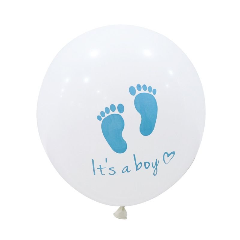 12-Inch Gender Reveals Foot Printing Balloon Baby Birthday Party Venue Layout