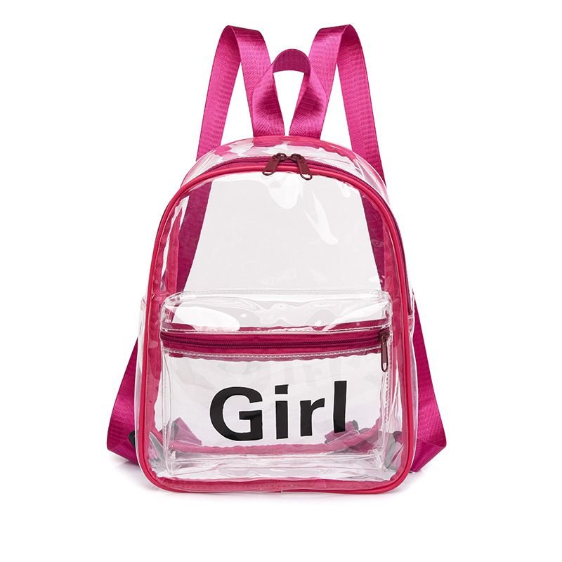 Fashion Girl Printed Waterproof Clear Pvc Backpack