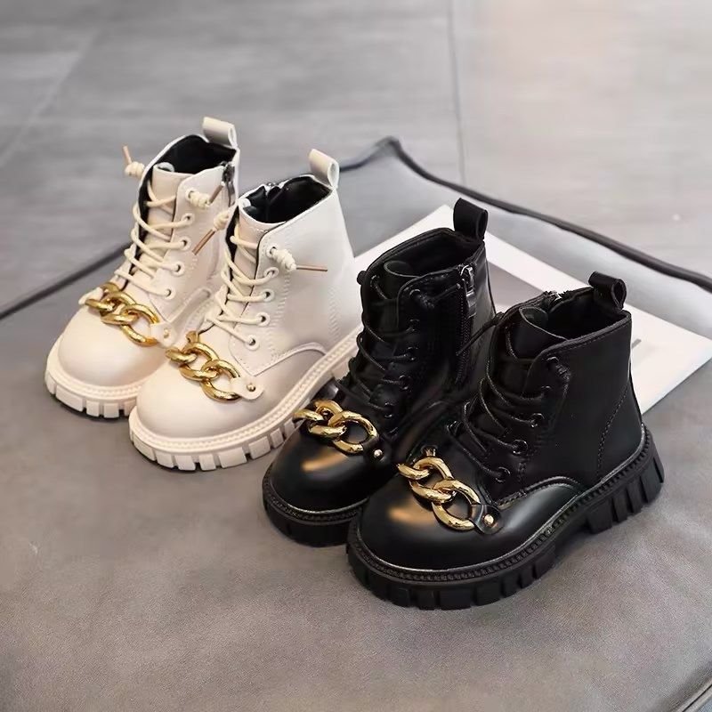 Winter Children'S Boots Fashion Metal Chain Boots