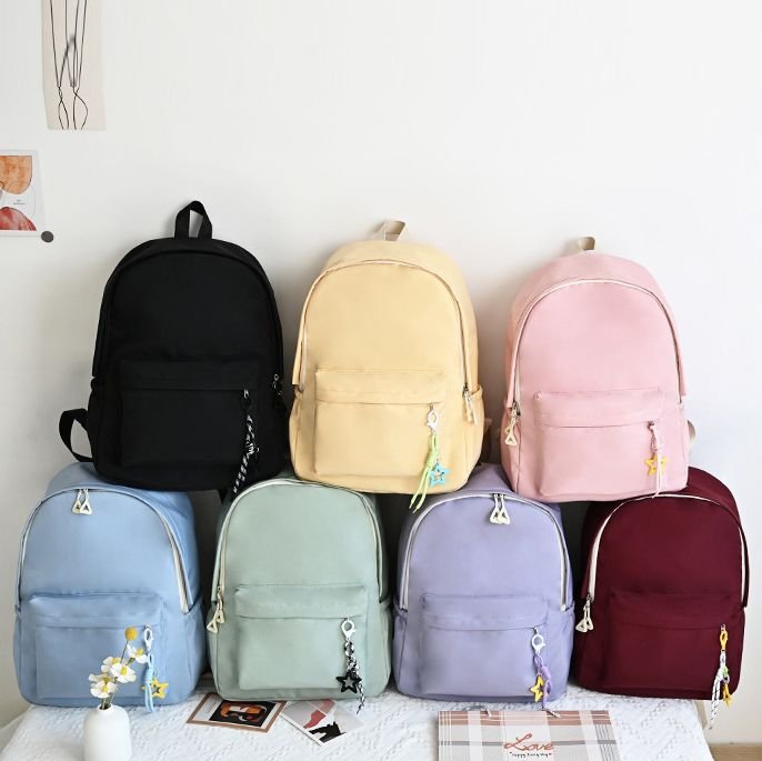 Fashionable Casual Solid Color Lightweight Travel Backpack