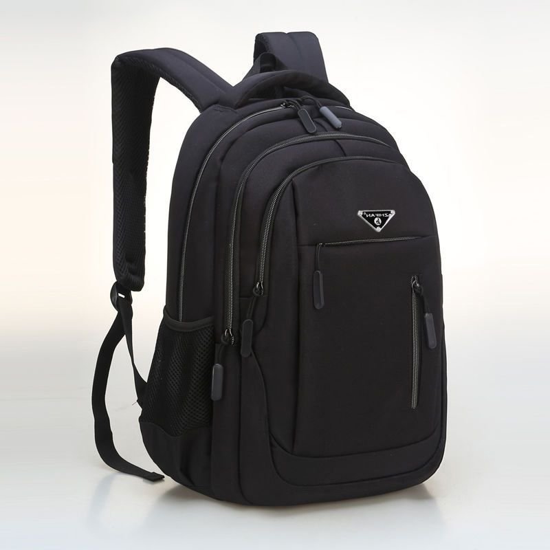 Simple Solid Color Large Capacity Rechargeable USB Backpack