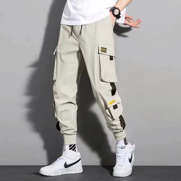 Men Fashion Casual Multi-Pocket Plus Size Jogger Cargo Pants