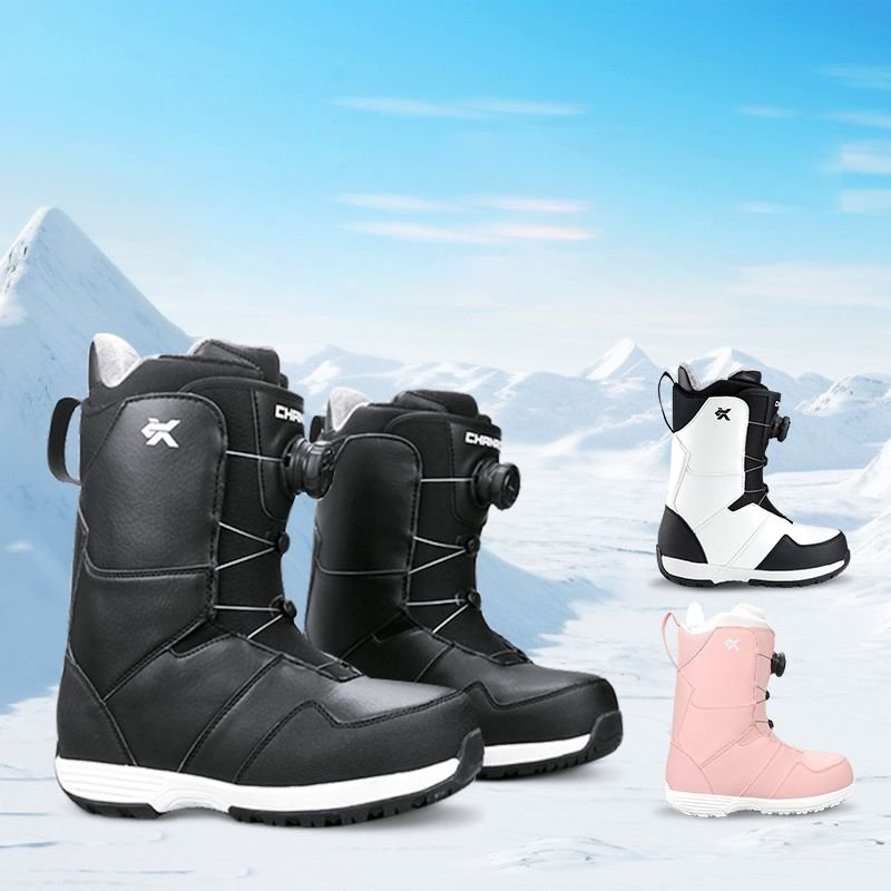 Outdoor Women Warm Non-Slip Steel Wire Buckle Veneer Ski Boots