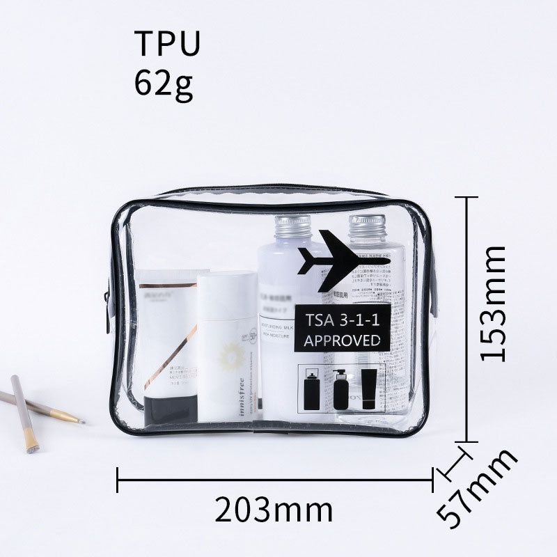 Portable Waterproof Large-Capacity Wash Bag Bathroom Storage Bag Tpu Transparent Travel Cosmetics Bag