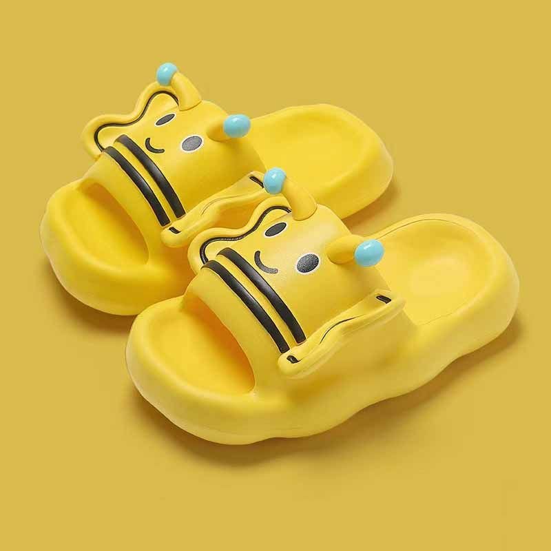 Kids Unisex Cute Cartoon Bee Thick-Soled House Slippers