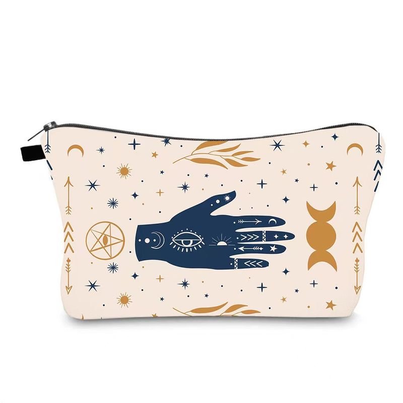 Women Simple Fashion Evil Eye Printing Portable Wash Cosmetic Bag