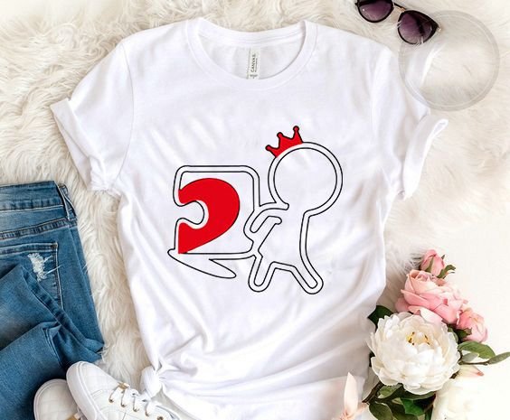 Valentine Day Couple Print Round Neck Short Sleeve T-Shirt