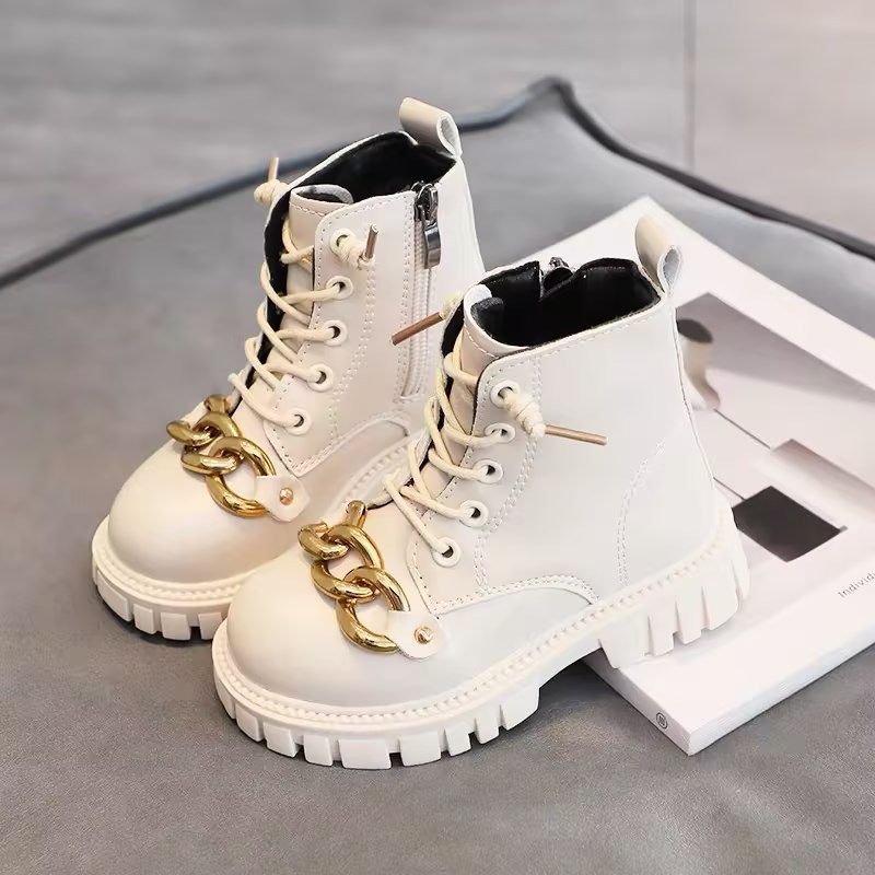 Winter Children'S Boots Fashion Metal Chain Boots