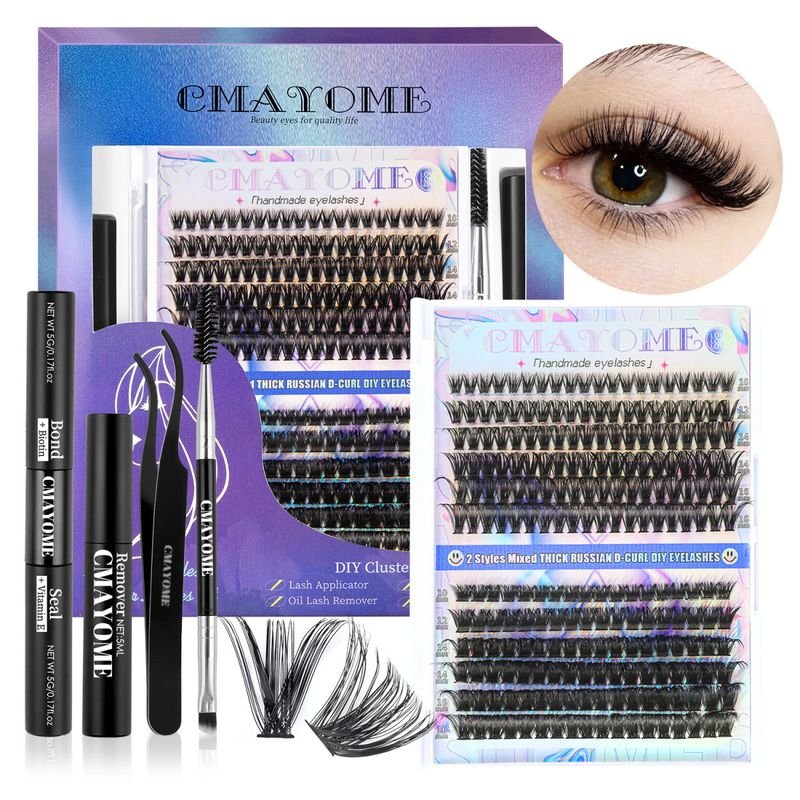 Diy Segmented Single Cluster False Eyelashes Set