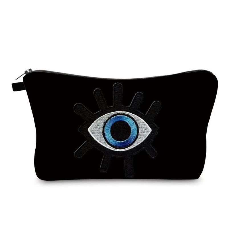 Women Simple Fashion Evil Eye Printing Portable Wash Cosmetic Bag