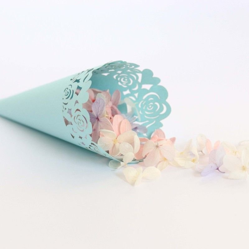 Simple Creative Wedding Laser Hollow Rose Confetti Paper Flower Flower Tube