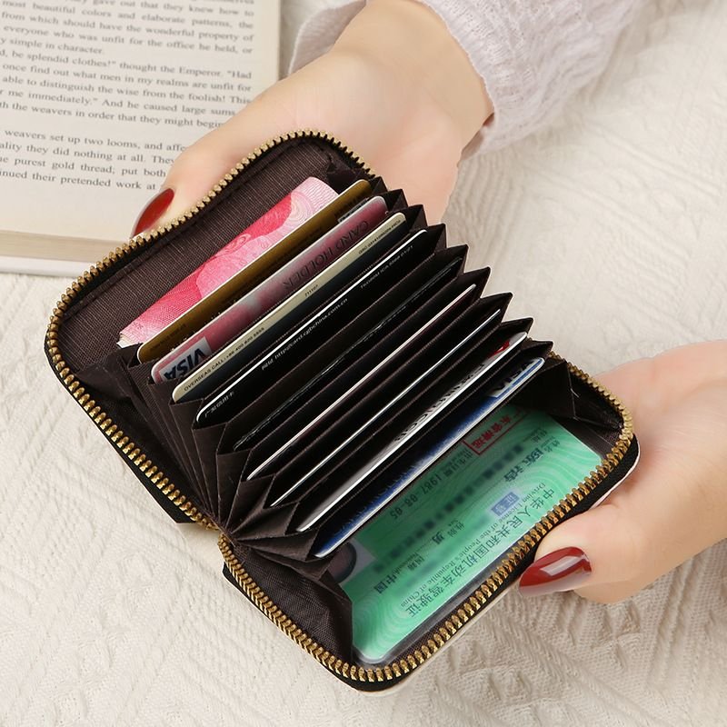 Women Fashion Cartoon Cow Print Mini Wallet