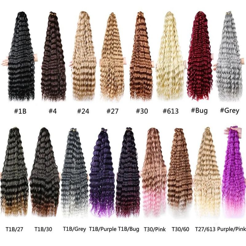 Women Fashion Deep Wave Crochet Hair Braid