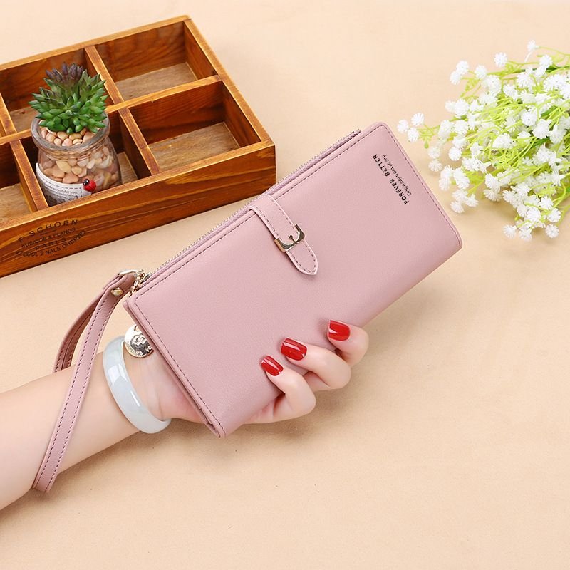 Women Solid Color Clutch Bags Large Capacity Purse