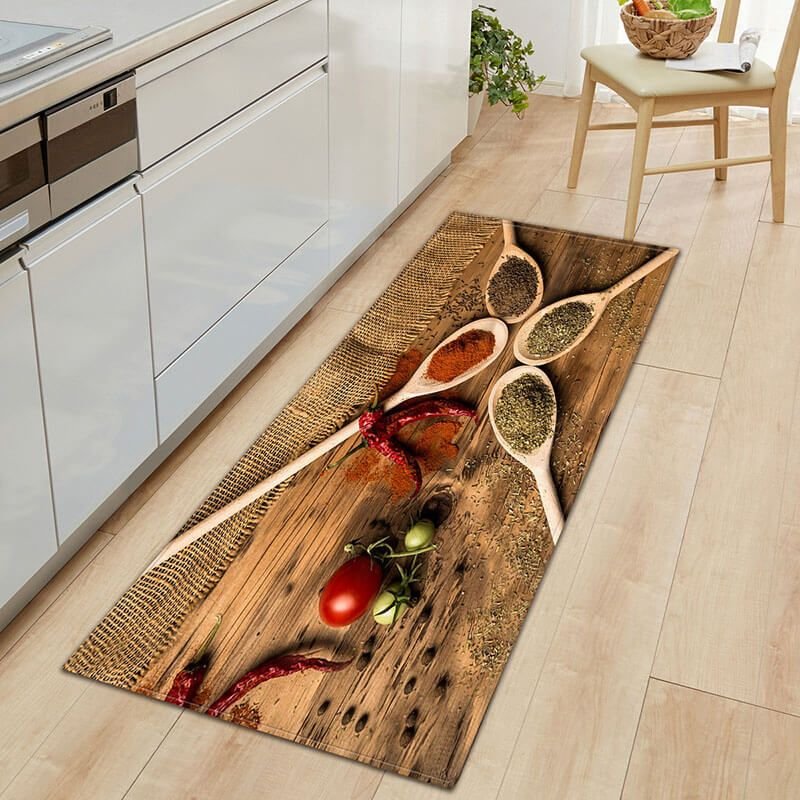 40*60cm Simple Food Pattern Kitchen Door Mat