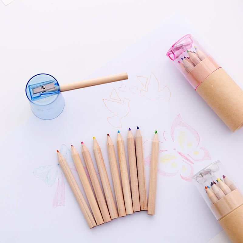 Creativity Canister Packaging 12 Colors Pencils