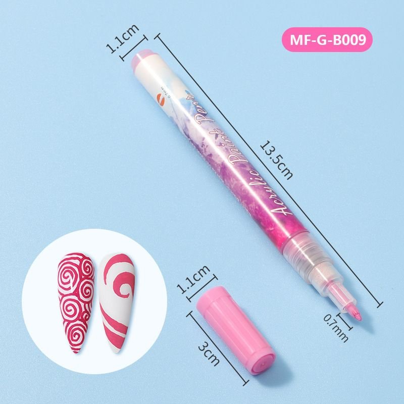 Women Fashion DIY Paint Nail Polish Glue Pen Line Drawing Nail Paint Pen