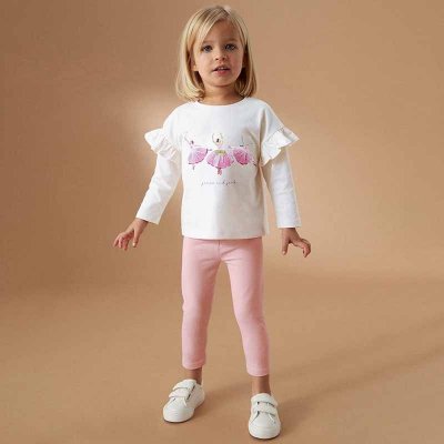 Kids Toddler Girls Spring Autumn Casual Cute Cartoon Long Sleeve Sweatshirts Pants Sets