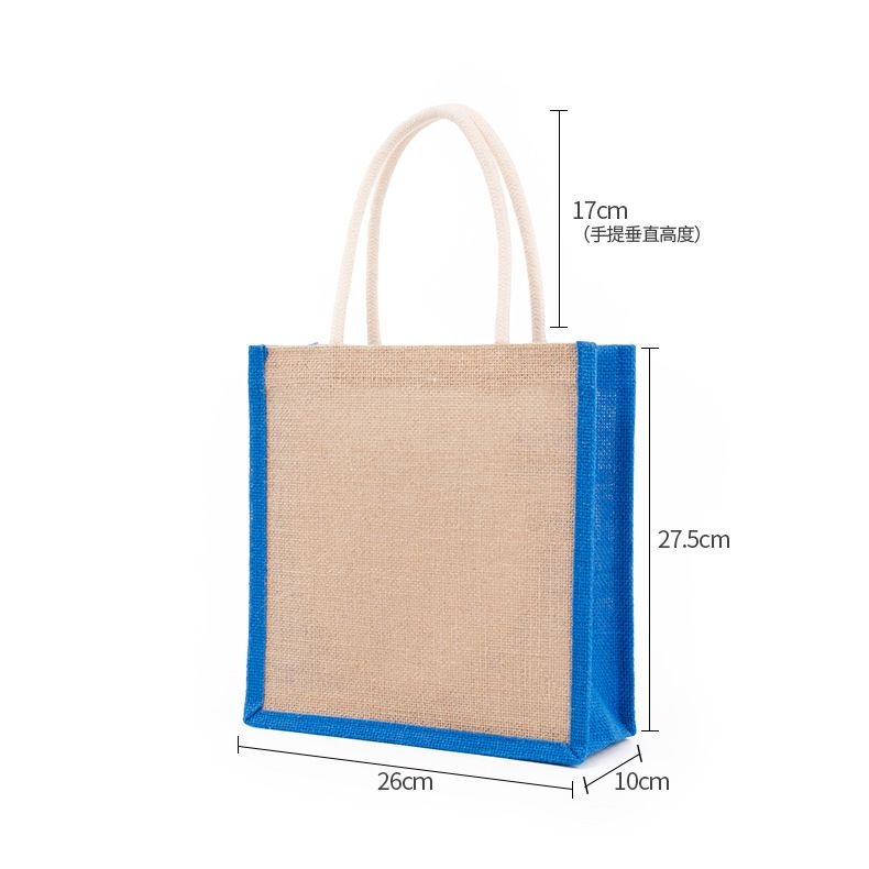 Casual Multicolor Cotton Rope Portable Linen Tote Bag