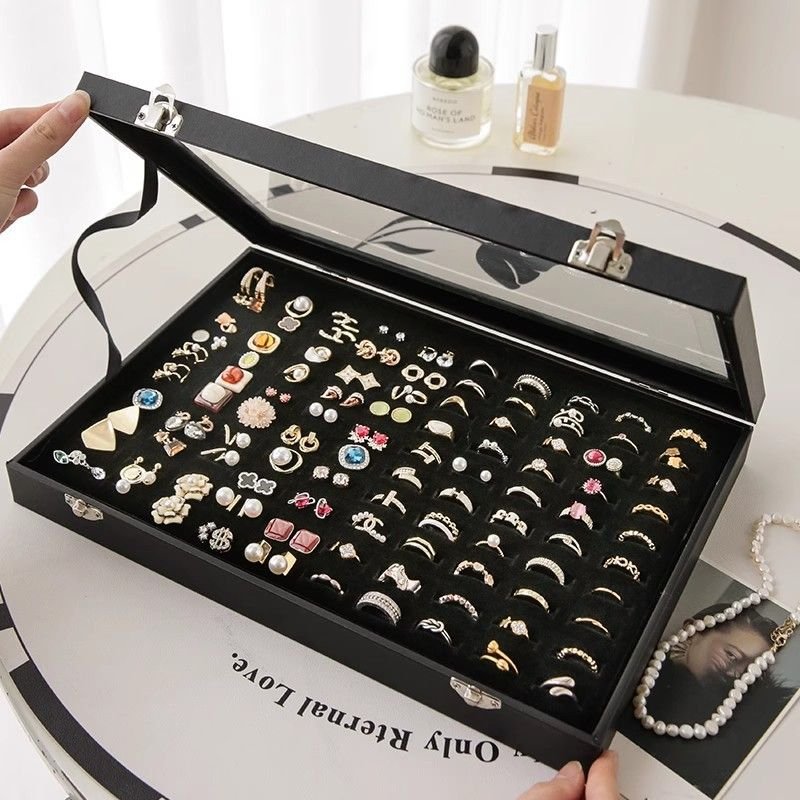 Fashion Divider Jewelry With Lid Display Tray