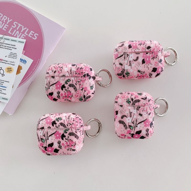 Simple Fashion Cartoon Butterfly Leopard Floral Printed Silicone Apple Bluetooth Headset Case