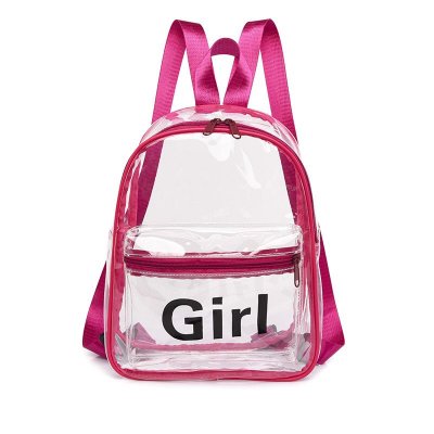 Fashion Girl Printed Waterproof Clear Pvc Backpack