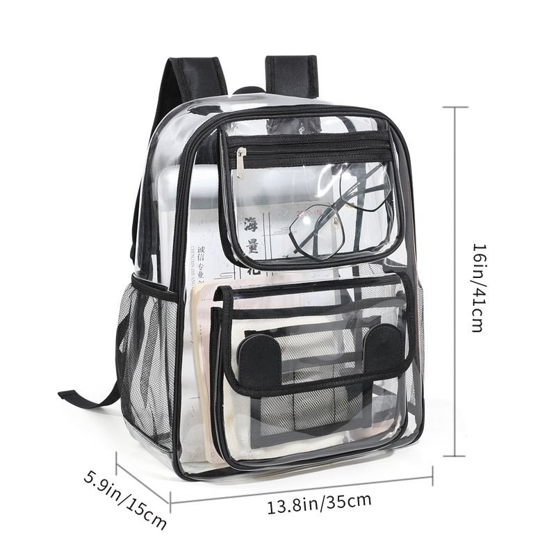 Fashion Large Capacity Pvc Clear Backpack