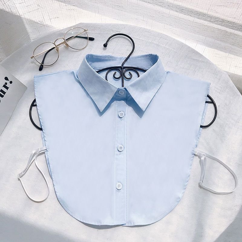 Women Fashion Button Shirt False Collar