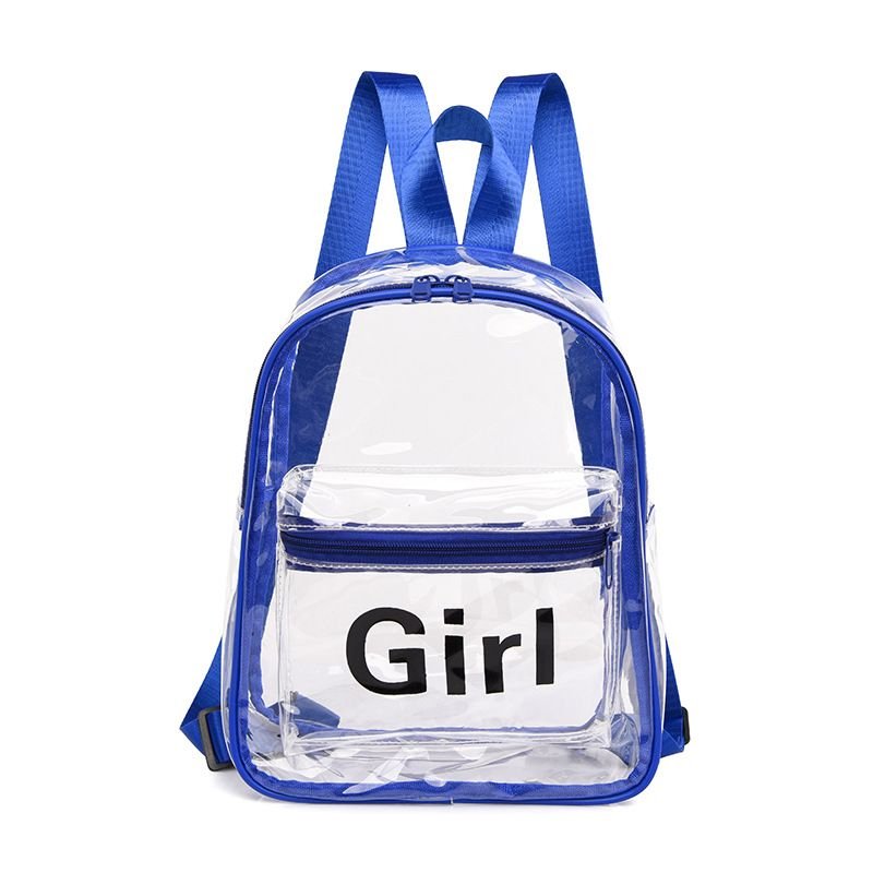 Fashion Girl Printed Waterproof Clear Pvc Backpack