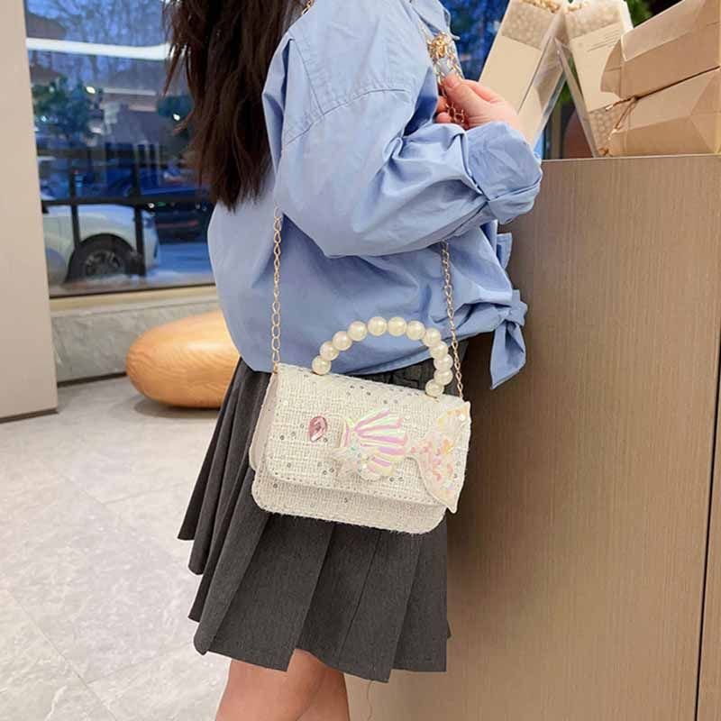 Kids Girls Fashion Casual Cute Bow Crossbody Handle Princess Bag