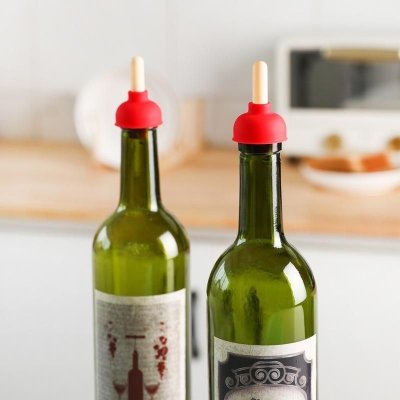 Home Creative Toilet Pumping Shape Wine Bottle Stopper