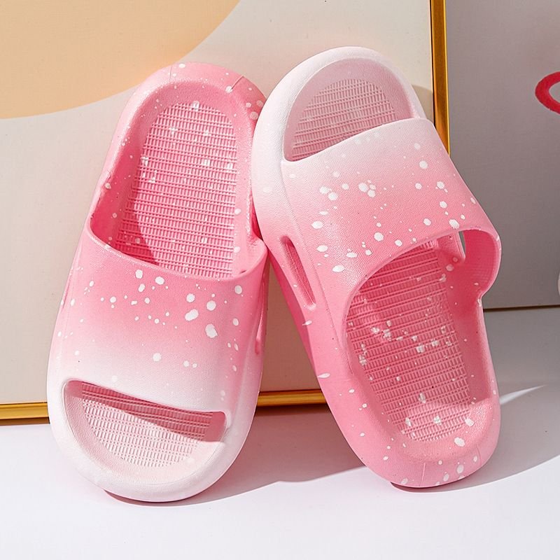 Kids Unisex Casual Cute Gradient Color Thick-Soled Flat Slippers