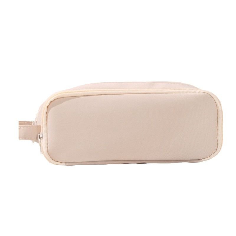 Simple Neutral Large Capacity Zipper Student Stationery Pencil Bag