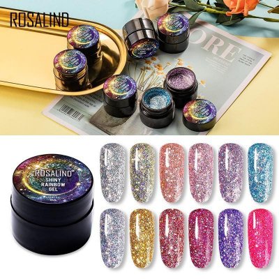 Fashion Multicolor Glitter Nail Glue