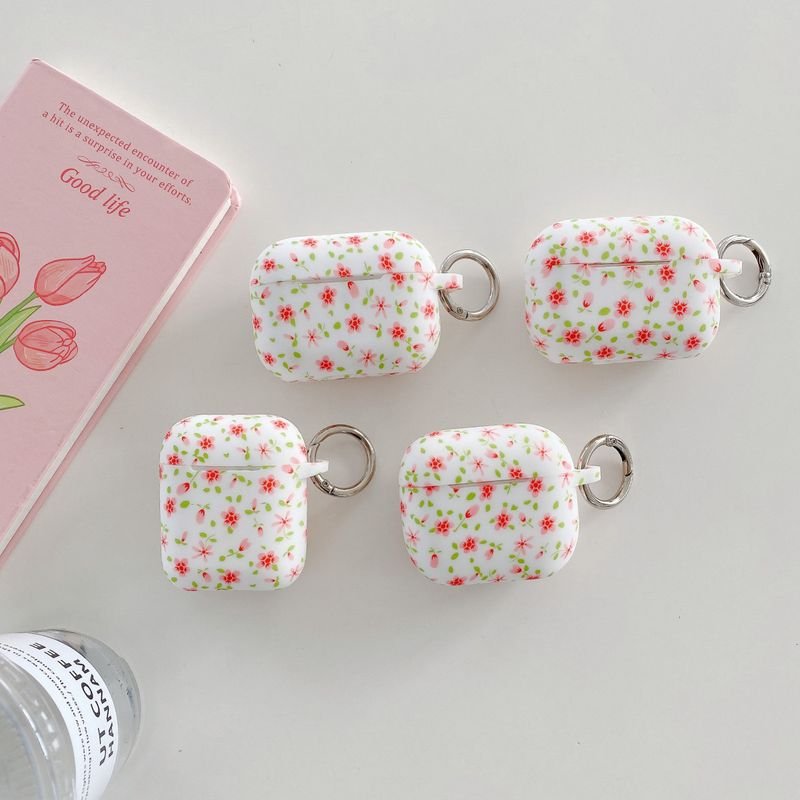 Simple Fashion Cartoon Butterfly Leopard Floral Printed Silicone Apple Bluetooth Headset Case