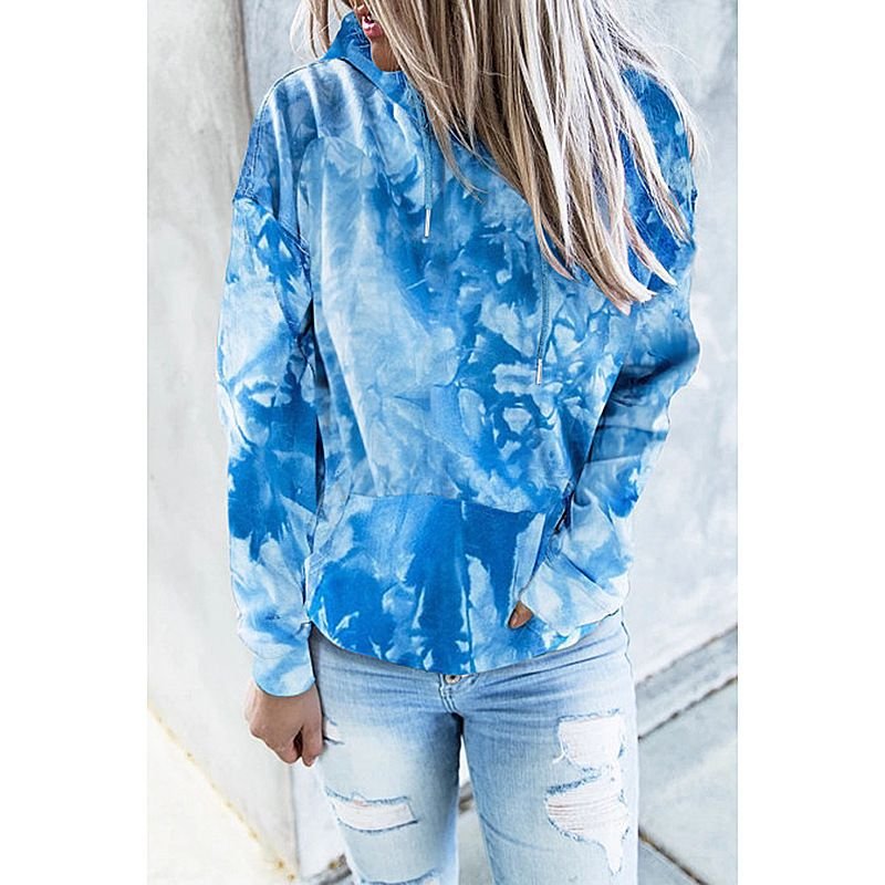 Casual Long-Sleeved Autumn Women Tie-Dye Printed Hoodie Custom