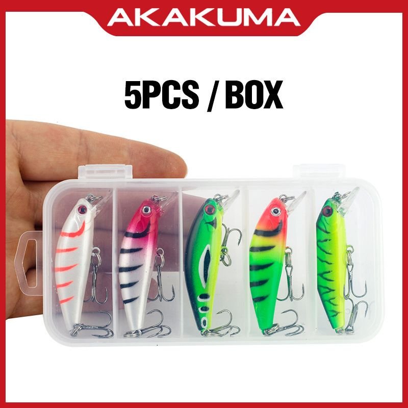 Outdoor Fishing 5pcs Boxed Sink Water With Ring Beads Fake Bait