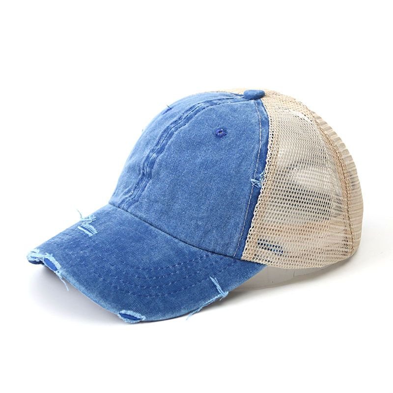 Unisex Fashion Hole Mesh Stitching Custom Cap