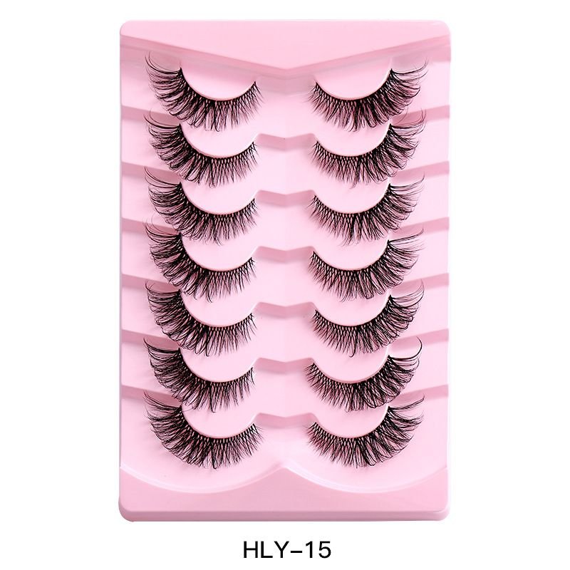 Women Simple Natural Thick Curly 7 Pairs Of False Eyelashes