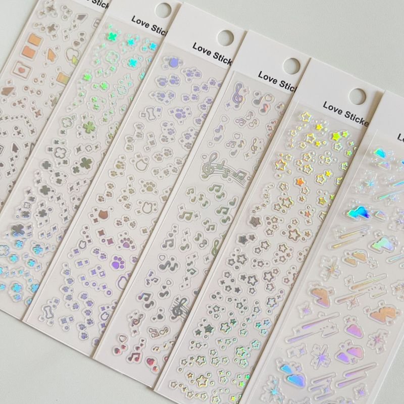 Colorful Hot Silver Basic Pvc Diy Sticker